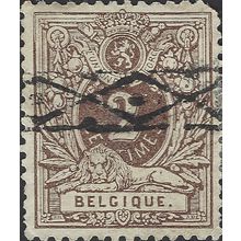 BELGIUM, Lion Couchant, brown 1888, 2c, #2