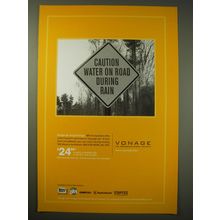 2005 Vonage Phone Service Ad - Caution water on road during rain