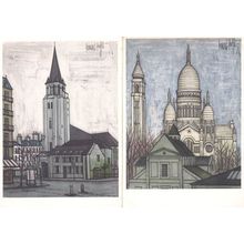 Buffet Paris Saint Germain Le Sacre Couer 2x Old Painting Postcard s