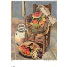 Heinrich Brune Grobes Fruchtestilleben Munchen Painting Postcard
