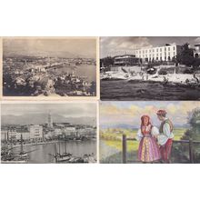 Crikvenica Split Spalato Folk Costume 4x Old Croatia Postcard s