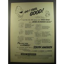 1952 Moore-McCormack Lines Cruise Ad - Do I feel good!