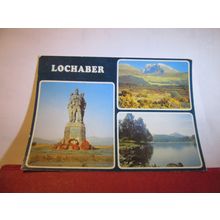 multiview, LOCHABER, SCOTLAND used postcard J. Arthur Dixon 1986 pm =