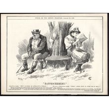 RAPPROCHEMENT 1896 Sir John Tenniel - Joseph Swain PUNCH CARTOON PAGE