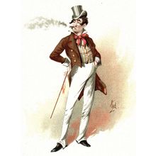 DICK SWIVELLER 1889 JOSEPH CLAYTON CLARKE ‘KYD’ Old Curiosity Shop CARTOON