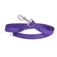 Comfort Microfiber Flat Dog Leash Purple 3/4" 4ft