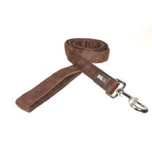 Comfort Microfiber Flat Dog Leash Brown 1" 4ft