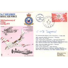WW2 Squadron Leader CCB Seymour 1975 VE Day Hand Signed FDC