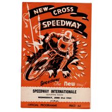 New Cross Internationale QR 1961 speedway programme