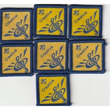 Scout Badges - 7 x Beaver Creative Challenge - 2000's - Black Backs (PFO)