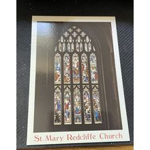 Postcard - Stained Glass Window, St Mary Redcliffe Church, Bristol