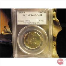 2000 S PCGS PR69DCAM SAC Dollar (FRESHIP)