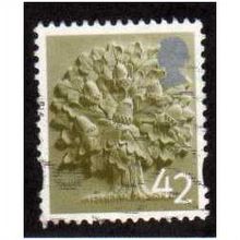 ENGLAND 10x 42P 'OAK TREE' (EN10) FINE USED (EBID1224)