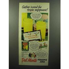 1950 Del Monte Pineapple Juice Ad - Gather 'Round