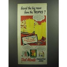 1950 Del Monte Pineapple Juice Ad - Heard the News?
