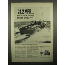 1961 GM Diesel 4-53 Engine Ad, Freeport 26 Fisherman