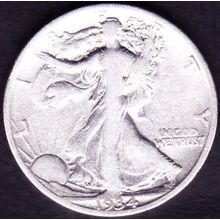 1934 S USA 50 Cents Silver Coin Liberty Walking
