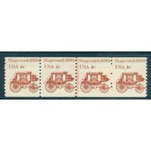 1898Av 4c Stagecoach Fine MNH Dry Gum PNC 4/4 W0505