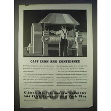 1939 Climax Molybdenum Ad - Cast Iron and Confidence