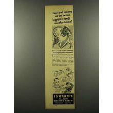 1939 Ingram's Concentrated Shaving Cream Ad - Cool