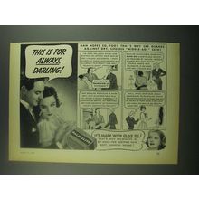 1939 Palmolive Soap Ad - This is For Always, Darling