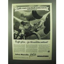 1950 Johns-Manville Insulation Application Service Ad