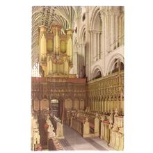 THE CHOIR LOOKING WEST, NORWICH CATHEDRAL, NORFOLK vintage unused postcard =