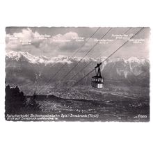 MOUNTAINS AROUND , INNSBRUCK, AUSTRIA unused vintage postcard real photograph =