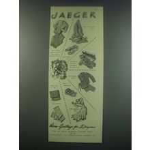 1949 Jaeger Fashion Ad - man's Cardigan, Slipover, dressing gown