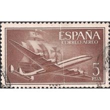 SPAIN, Air, Lockheed L-1049, Caravelle, brown 1955, 5c