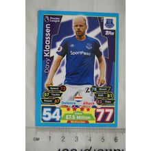 2017/18 Match Attax 118 Davy Klaassen, Everton