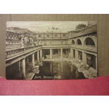 ROMAN BATHS, BATH. used antique postcard by F. Frith 1916 pm =