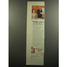 1953 Pitney-Bowes Postage Meter Ad - Judge, I'll give you ten days