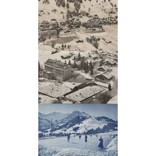 Adelboden Grand Hotel Skiing Games 3x Old Switzerland Postcard s