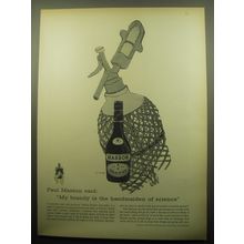 1959 Paul Masson Brandy Ad - My brandy is the handmaiden of science