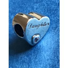 Genuine 925 Silver Daughter charm comes in a cute velvet pouch free UK delivery