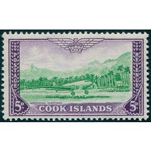 Cook Islands 1949 5d emerald-green & violet SG154 MNH