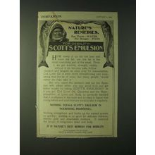 1900 Scott's Emulsion Ad - Nature's Remedies for thirst - water, for hunger -