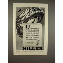 1930 Miller Tire Ad - Geared-To-The-Road!