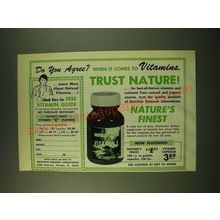 1973 Nature's Finest Vitamin E Ad - Do you agree? When it comes to Vitamins