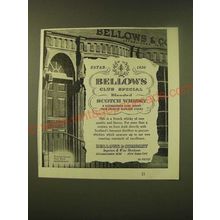 1952 Bellows Club Special Blended Scotch Whisky Ad