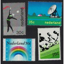 Netherlands Gymnastics Meteorology Aerial Dish Hockey 4v 1973 Def SG#1173-1176