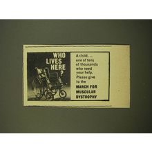 1961 March for Muscular Dystrophy Advertisement - Who lives here?