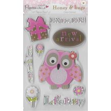 Papermania. Honey & Hugs Stamp Set. Stamping Cardmaking Scrapbooking Crafts