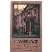 UK RAIL ADVERISING L.N.E.R. CAMBRIDGE CARD NO 10326113