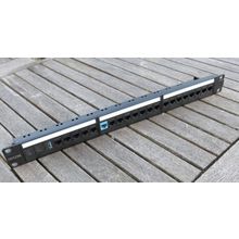 CMYKZONE Cat5e 24-Port Patch Panel for 1U Rack - Populated