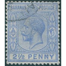 Bahamas 1922 2½d ultramarine SG119 used