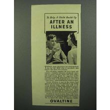1944 Ovaltine Drink Ad - After an Illness