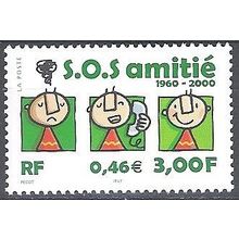 France 2000 Michel 3496 Neuf ** Cote (2008) 1.00 € 40 Ans S.O.S. amitié