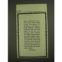 1903 Ivory Soap Ad - Favorite Shaving Soap